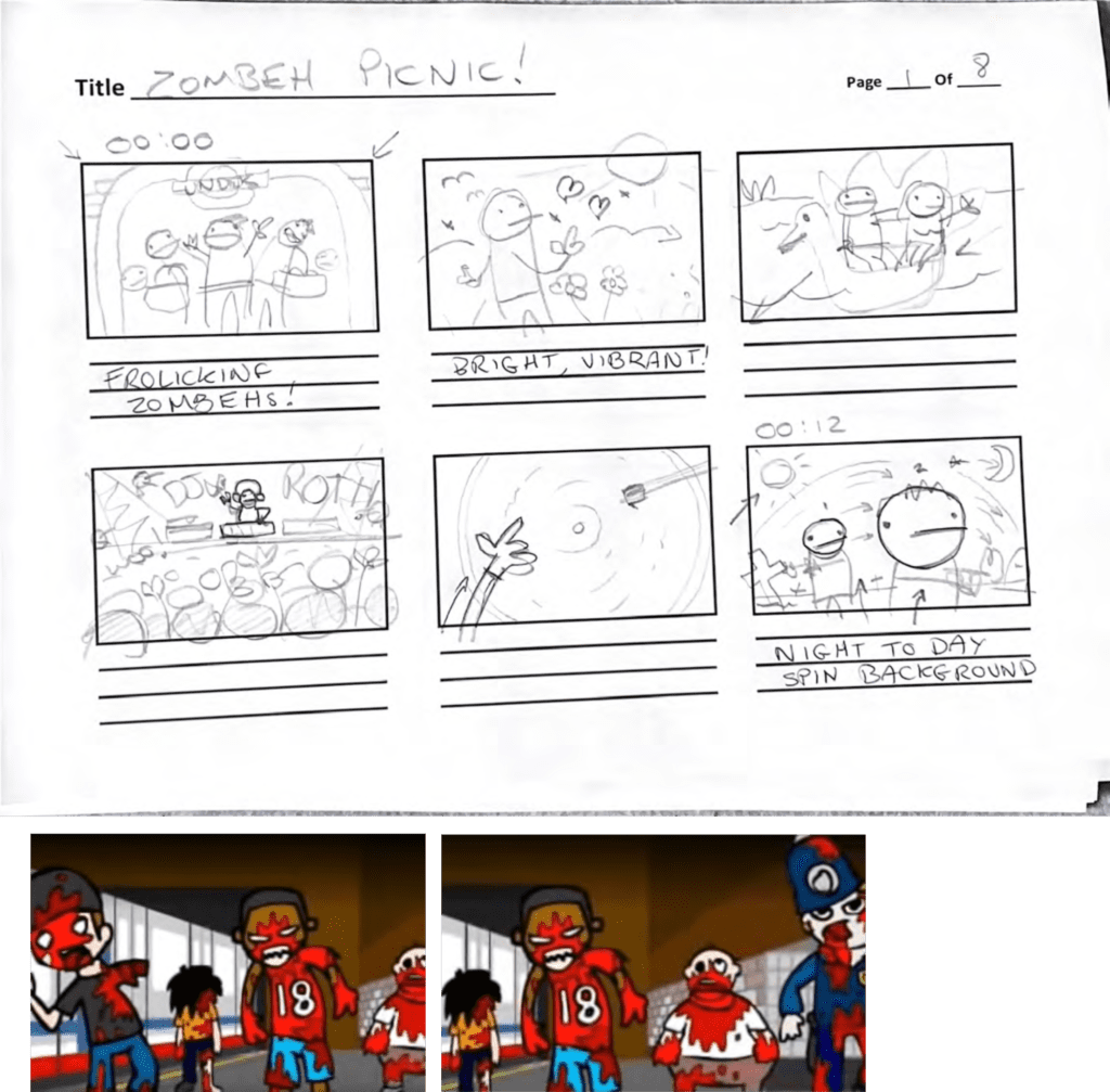 Eddsworld Zombeh Picnic storyboards