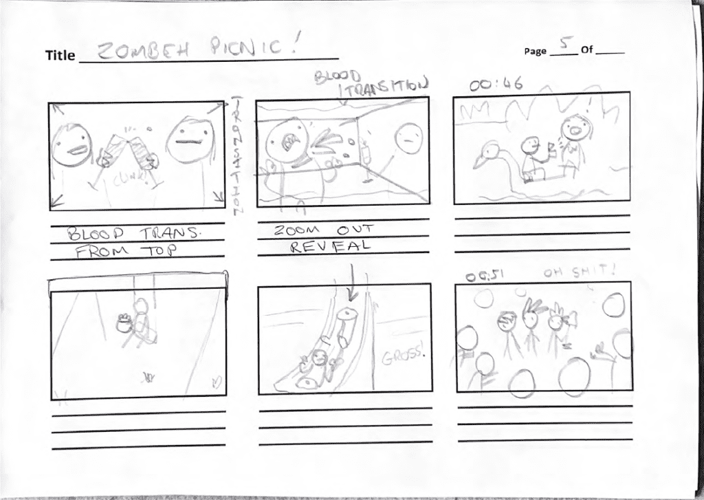 Eddsworld Zombeh Picnic storyboards